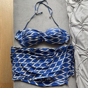 Robin Piccone Blue and White Bikini Set